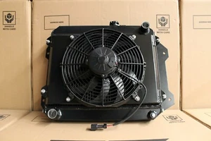 Fits Toyota KE70 Corolla FENIX Alloy Radiator, 12" Spal & Shroud Stealth Series - Bild 1 von 7