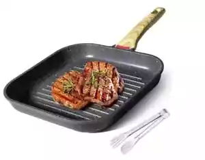 Non Stick Griddle Pan Square Flat Grill Cookware Frying Skillet BBQ Steak 11" - Picture 1 of 7