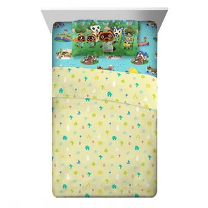 FRANCO MANUFACTURING 4-TEILIGES FLACHES SPANNKISSENBEZÜGE KOMPLETTES LAKEN-SET ANIMAL CROSSING - Bild 1 von 4