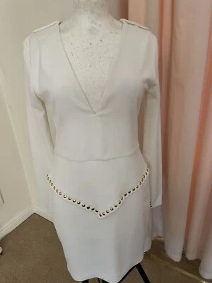 white celebrity boutique bodycon dress size m - Image 1 of 4