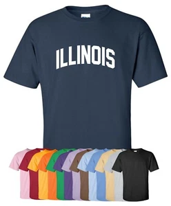 New "Illinois" T-Shirt S-4XL, 30+ Colors! land of lincoln prairie state chicago - Imagen 1 de 1