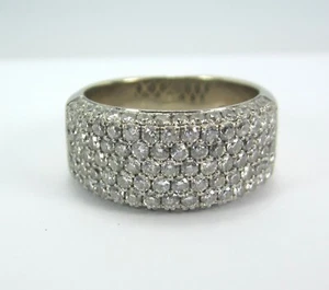ALIANZA DE BODA CON RACIMO DE DIAMANTES DE ORO BLANCO DE 14K 2.565TDW TASADA $5,635.00 - Imagen 1 de 12