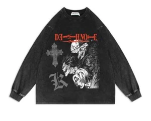 Death Note Distressed Langarmshirt Longsleeve Pullover Pulli T-shirt cotton - Picture 1 of 6