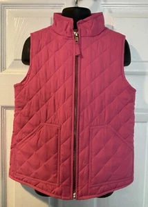 Crewcuts Everyday J Crew Barbie PINK Quilted Full Zip Vest Girls 4 - 5 - Picture 1 of 7