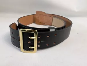 Jay Pee Police Style Schwarz Top Grain Trense Rindsleder Gürtel Größe 52 - Bild 1 von 7