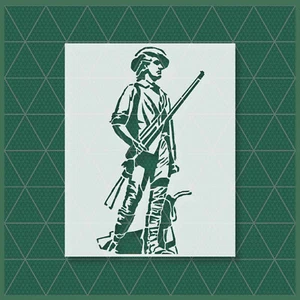 Minuteman Schablone - Unabhängigkeitskrieg, Patriot, 1776, Kolonial, Historische Kunst - Bild 1 von 5