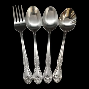Teaspoon Sugar Spoon Salad Fork - Queen's Fancy Pfaltzgraff International Silver - Picture 1 of 4