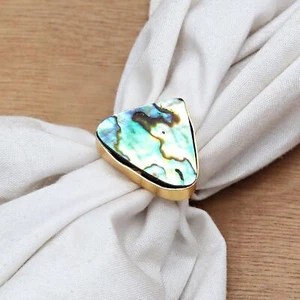 Abalone Shell Gemstone Handmade Silver Jewelry "7" - Picture 1 of 11