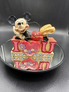 Jim Shore Disney Traditions Mickey Mouse “I Love You” Valentine’s Figure 4043669 - Picture 1 of 3