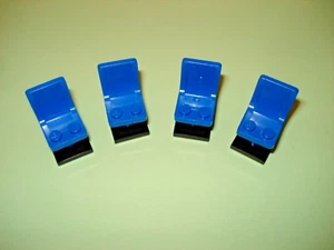 Lot 4 LEGO Vehicle Seat Chair 2 x 2  Train, Car, Office #4079 Blue & Black - Picture 1 of 3