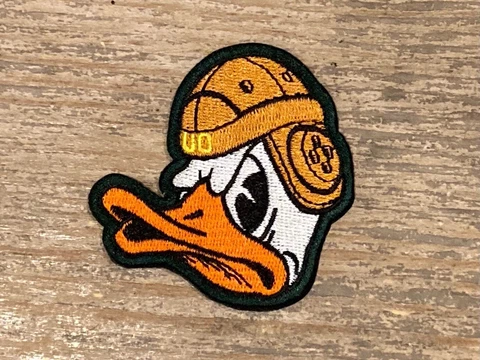 Retro University of Oregon Ducks Mascot Patch Cover