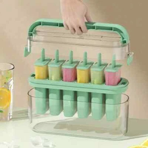 1 Set,Creative Popsicle Mold, Plastic Popsicle Mold, Ice Cream Mold,Ice Cube Box - Picture 1 of 13