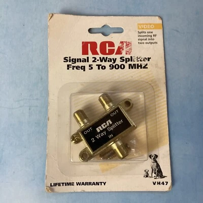 Genuine RCA Signal 2-Way Splitter (VH47) 75 OHM NEW (Freq 5 to 900 MHZ) - Image 1 of 2