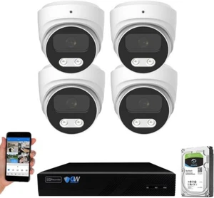 GW 8CH 12MP NVR 4K POE Security System w/ 4x 8MP Mic Night Vision Cam - NIB - Picture 1 of 8