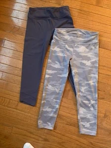 Athleta Girl Leggings 2 Pair; Size XL/14 ; Grayish Navy; Grayish-lilac Camo - Picture 1 of 9