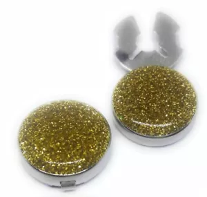 GOLD DIAMOND DUST SHIRT BUTTON COVERS MANUFACTURERS DIRECT PRICING - Picture 1 of 4
