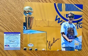Steve Kerr Golden State Warriors NBA Championship Trophy Signed 8x10 Photo PSA - Picture 1 of 1