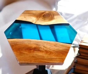 Epoxy Table for Sale - Handcrafted Resin River Table - Custom Wood Coffee Table - Picture 1 of 10