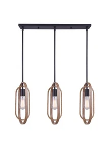 CANARM Dilan 30.75" 3-Light Brushed Brown Pendant - Picture 1 of 5
