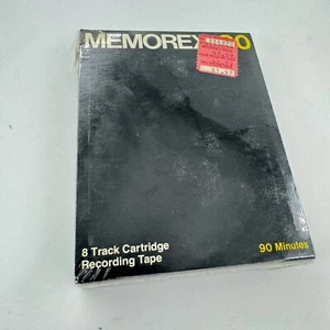 Cinta de grabación en blanco vintage sellada Memorex 8 pistas 90 minutos NUEVO STOCK ANTIGUO - Imagen 1 de 4