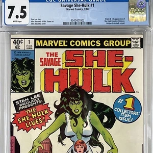 Savage She-Hulk #1 Key 1980 prima apparizione CGC 7,5 etichetta blu - Foto 1 di 3