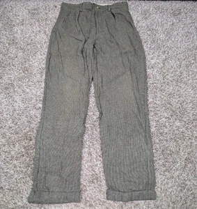 Vintage Polo Ralph Lauren Pants Men 34x34 Fits 32x32 Houndstooth Pleated Cuffed - Picture 1 of 12