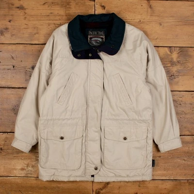 Chaqueta de Colección Pacific Trail Exterior M Años 90 Parka Granero Tareas Abrigo Beige Para Mujer Foto 1 de 4