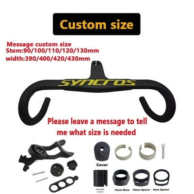Bicicleta Syncros Road carbono barra de comércio haste 90/100/110/120mm 390/400/420/430mm - Imagem 1 de 4