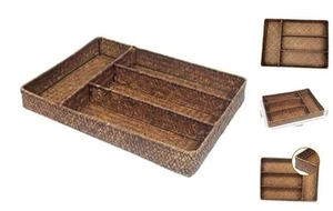 Seagrass Storage Basket with 4 Sections,Tea Bag&Sugar Packet 4 Sections-1 - Picture 1 of 7