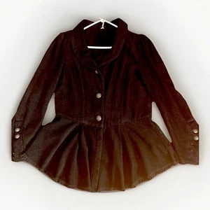 Free People Ruffle Black Women’s Jacket Medium Size - Picture 1 of 8