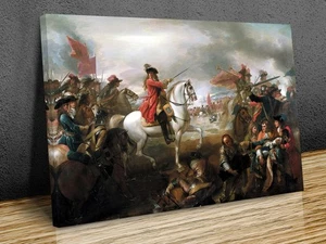 Die Schlacht am Boyne von Benjamin West aufgesetzter Leinwanddruck fertig zum Aufhängen - Bild 1 von 7