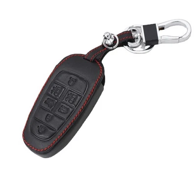 For 2020 2021 Hyundai Sonata Nexo Leather 6 Buttons Remote Key Fob Cover Case - Image 1 of 4