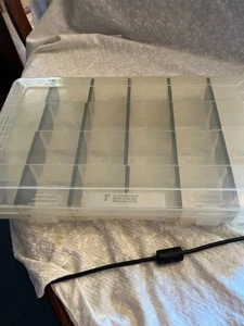 24 compartment craft, jewelry, bead organizer. Adjustable size compartments. Di - Picture 1 of 4