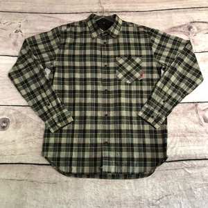 Chocolate Skateboards Shirt L Mens Gray Black Plaid Long Sleeve Button Up Skater - Picture 1 of 11