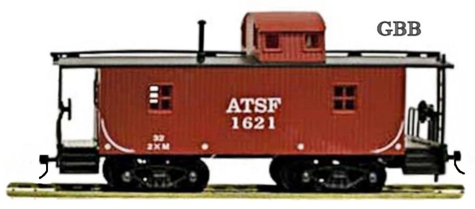 HO 1:87 Scale Train AT&SF 32' Wood Side Caboose Model Power New in Box 99143 - Image 1 of 1