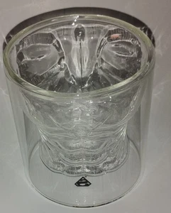 Superman Bioworld Sculpted Drinking Glass 8 Oz Collectable Glassware - Picture 1 of 6