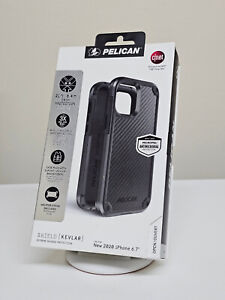 Pelican Shield Case With Clip for iPhone 12Pro Max (6.7") Black Made w/ Kevlar