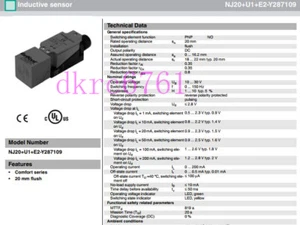 Original PEPPERL+FUCHS Inductive proximity switch NJ20+U1+E2-Y287109 sensor - Picture 1 of 1