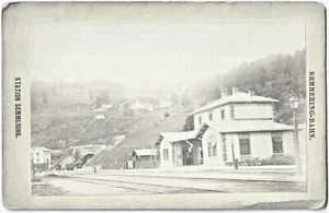 Semmering-Bahn, Station Semmering. Orig.-CdV-Photo um 1880 - Picture 1 of 3