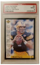1995 Police Fritsch Safety Brett Favre card #3 graded PSA 9 card