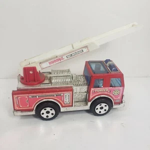 1989 BUDDY L Big Bruiser Pumper Fire Truck, Siren & Lights, Plastic/Metal - Picture 1 of 12