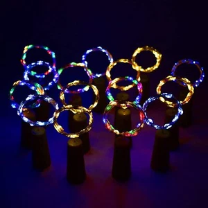 1-12pcs bottle lights with cork Wine bottle lights Shape 2M 20LED For Xmas Party - Picture 1 of 12