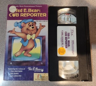 Ted E. Bear - Cub Reporter (VHS, 1988) Childrens Vintage Cartoon Animation f.h.e - Image 1 of 2