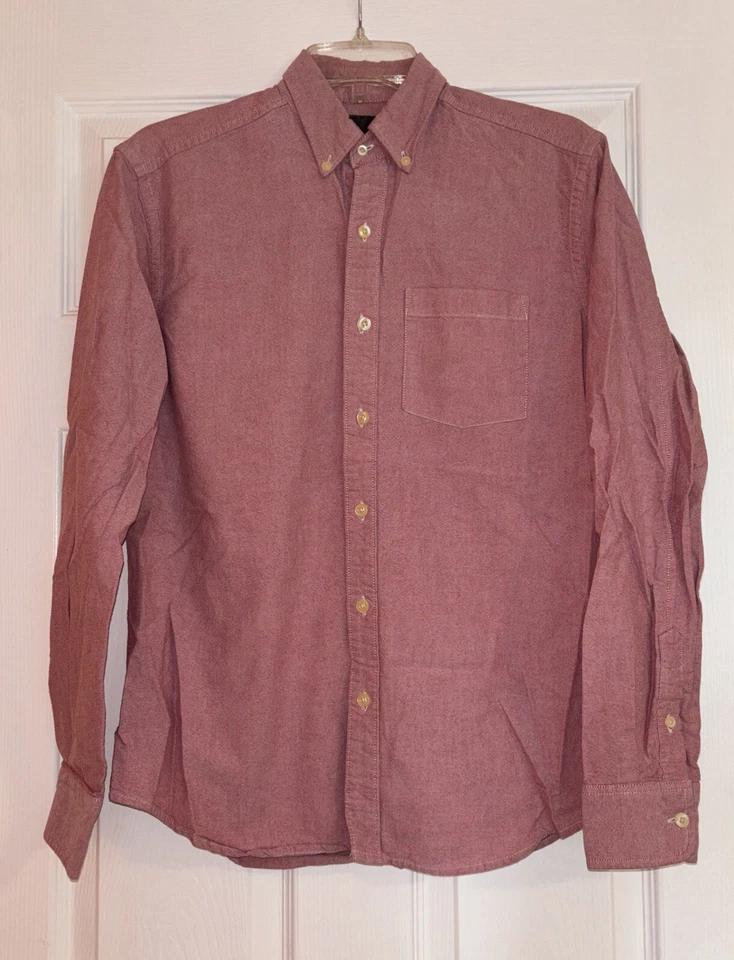 Camisa Hawkings McGill Para Hombre Roja Con Botones Mangas Largas Talla Pequeña Foto 1 de 4