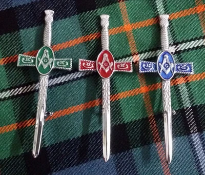 HOUSE OF SCOTLAND Herren Schottische Kilt Pins Freimaurer Verschiedenes Design Chrom Oberfläche/Moderne Freimaurer Pin
