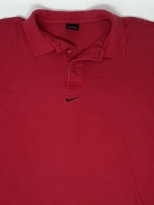 Vintage 2000s Nike Y2K Center Swoosh Red Polo Shirt (L) - Bild 1 von 7
