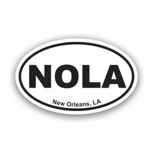 NOLA New Orleans Oval Sticker Decal - Weatherproof - louisiana cajun la - Picture 1 of 4