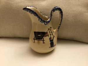 Roseville Ohio Alpine Pottery Small Pitcher Ware Horse & Carriage Dated 1995 - Picture 1 of 4