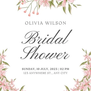 Customizable Bridal Wedding Shower Invitation Card Template #9 DIGITAL DOWNLOAD - Picture 1 of 10