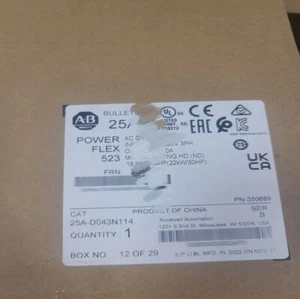 NEW Unopened AB 25A-D043N114 PowerFlex 523 22kW (30Hp) AC Drive 25AD043N114 - Afbeelding 1 van 2